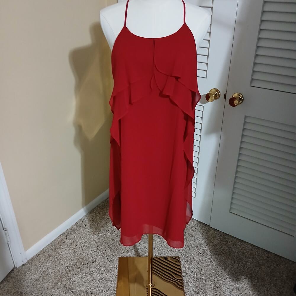 Bcbgeneration Red Spaghetti Strap Fully Lined She… - image 5